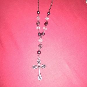 Beaded Cross Necklace
